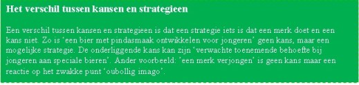 Verschil kansen en strategieen