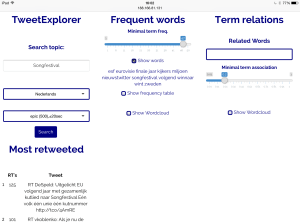 TweetExplorer search frequency words