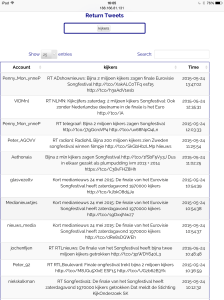 TweetExplorer Return tweets
