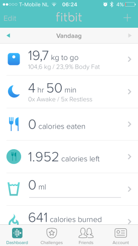 Fitbit app slaap doel