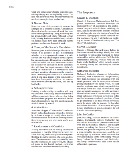 Aspecten Artificial Intelligence John McCarthy