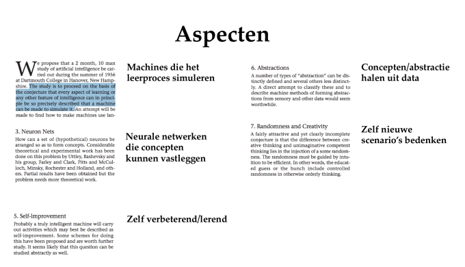 Aspecten Kunstmatige Intelligentie